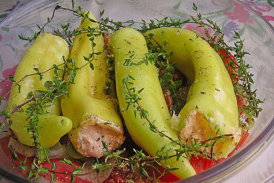 Türkische Paprika aus dem Backofen - sehr knackig