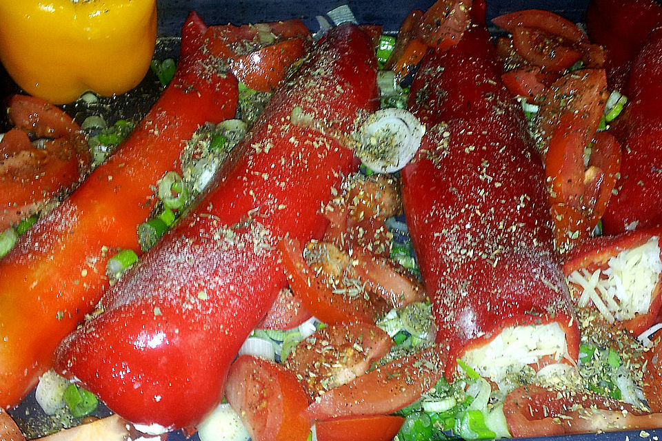 Türkische Paprika aus dem Backofen - sehr knackig