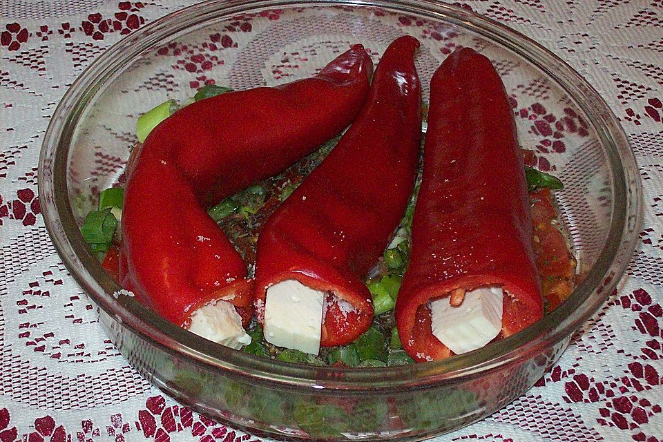 Türkische Paprika aus dem Backofen - sehr knackig