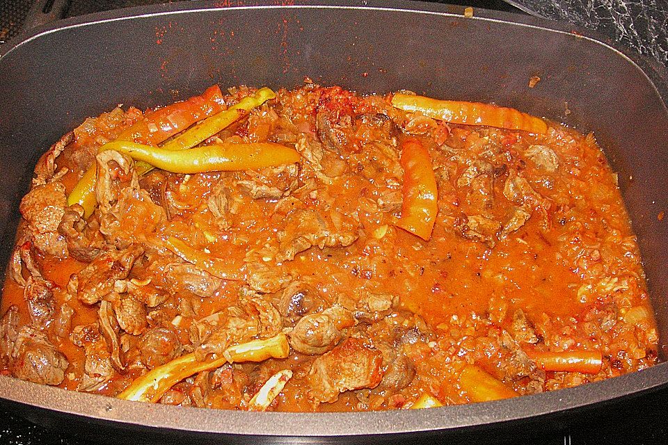 Chili - Gulasch mit Linsen