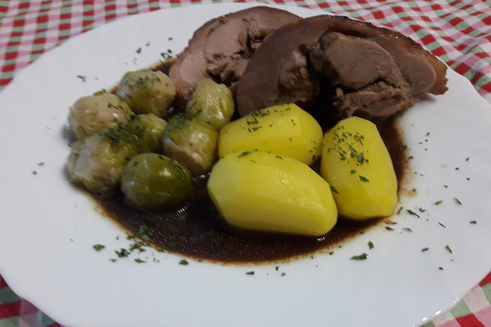 Putenbraten mit Olivenfüllung