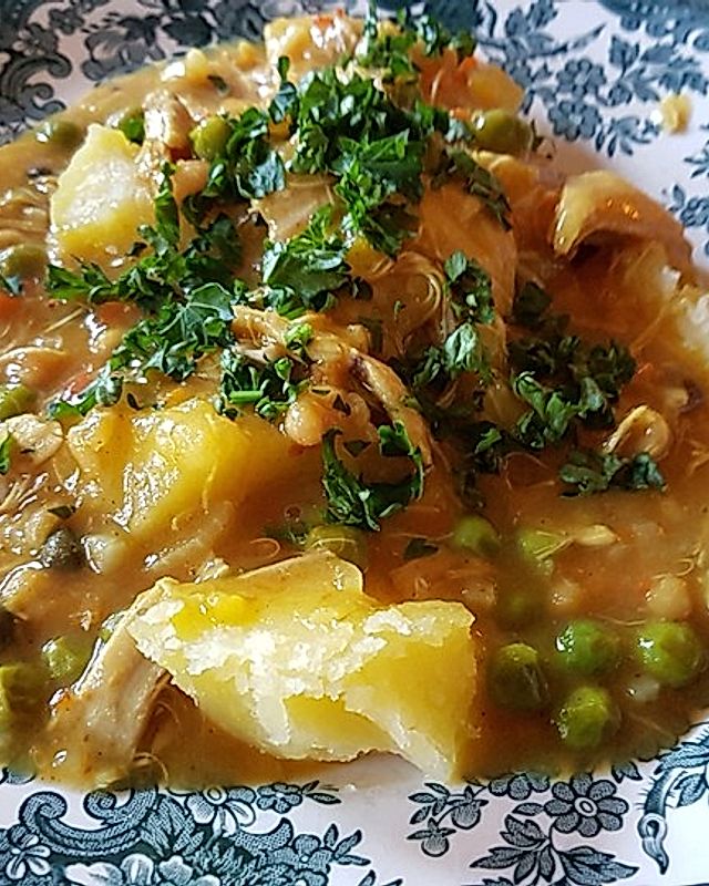 Hühnereintopf „Marokko“ mit Bohnen und Gemüse
