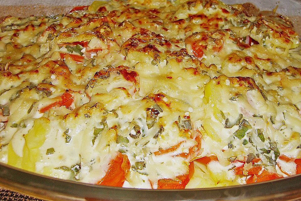 Kartoffel - Möhren - Gratin