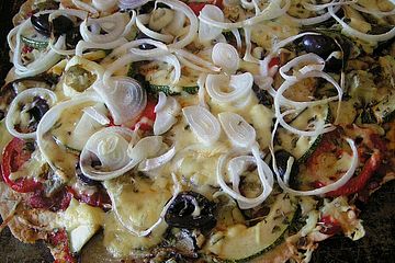 Pizza Mit Artischocken Tomaten Und Zucchini Von Barchenmama Chefkoch