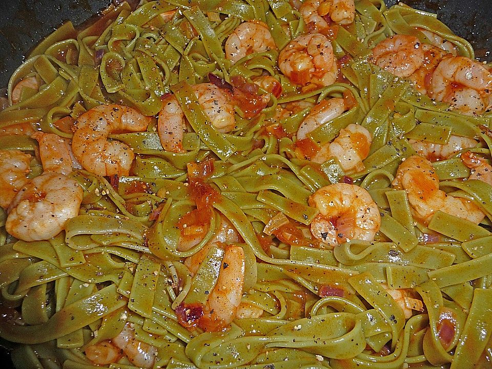 Shrimps in süßer Chilisauce mit Tagliatelle von Corela1 | Chefkoch
