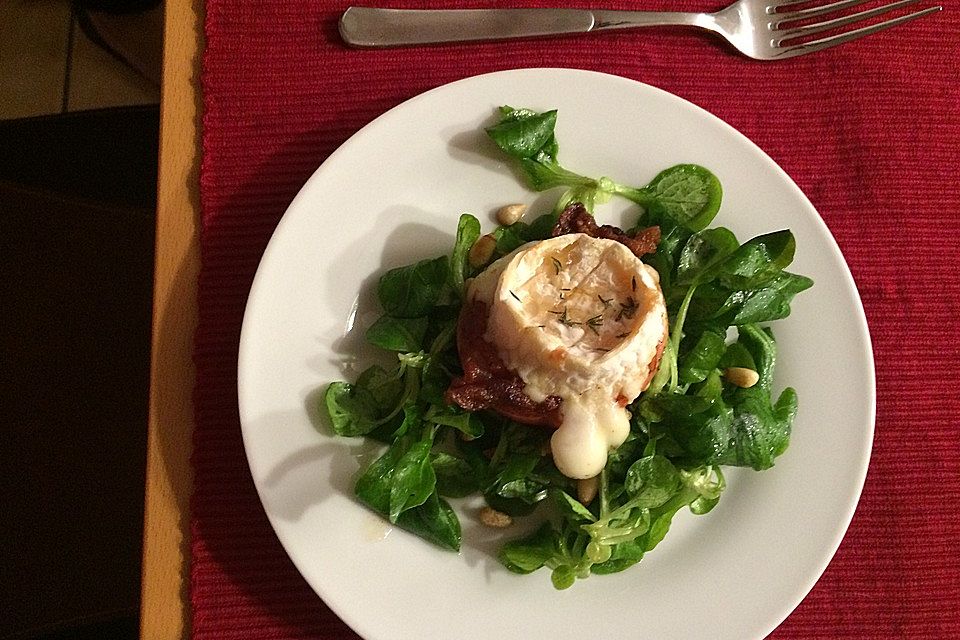 Gudruns Apfel-Speck-Ziegenkäsetürmchen mit Honig und Thymian