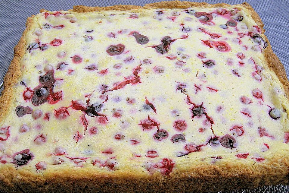 Käsetorte mit Johannisbeeren