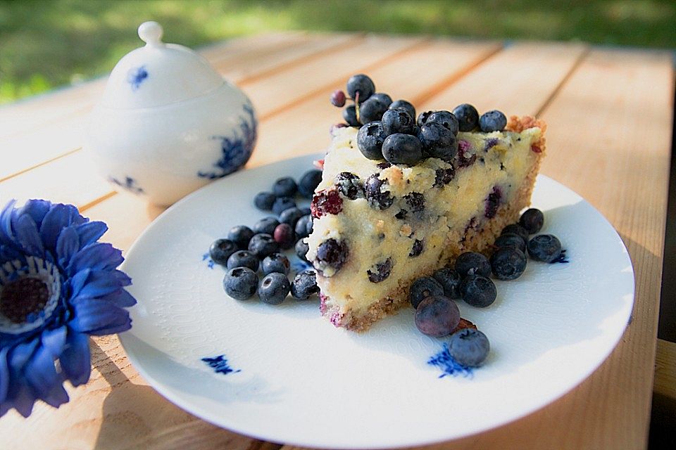 Heidelbeerkuchen mit Grießguss