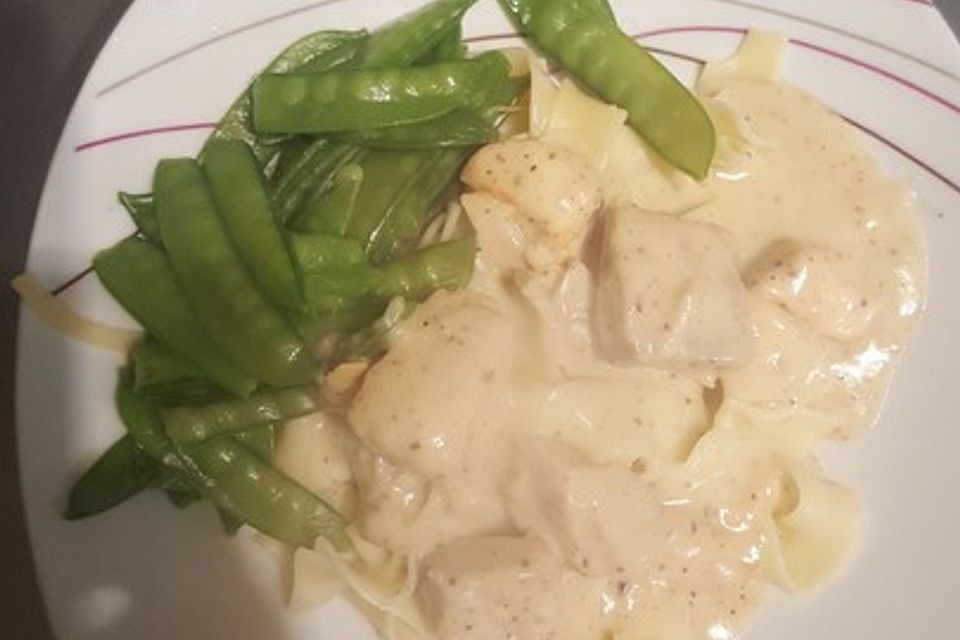 Nudeln mit Lachs - Zitronen - Sauce