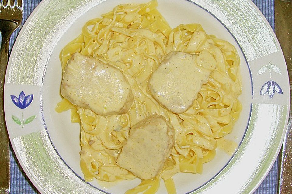 Schweinefilet in Gorgonzolasauce