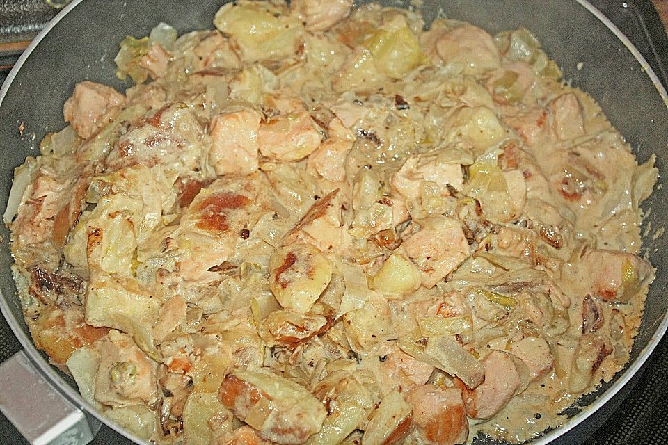 Lachs-Kartoffel-Pfanne