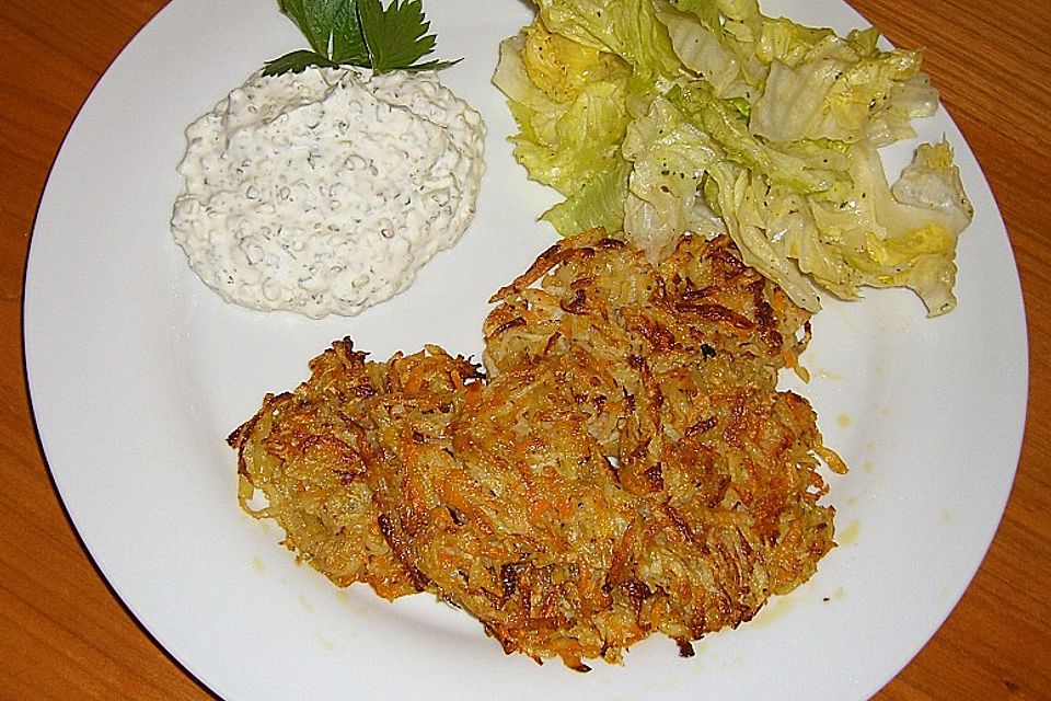 Gemüse - Rösti mit Kräutercreme