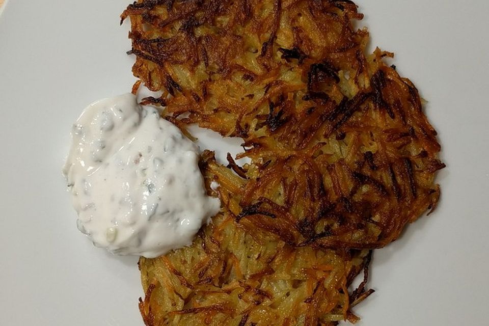 Gemüse - Rösti mit Kräutercreme