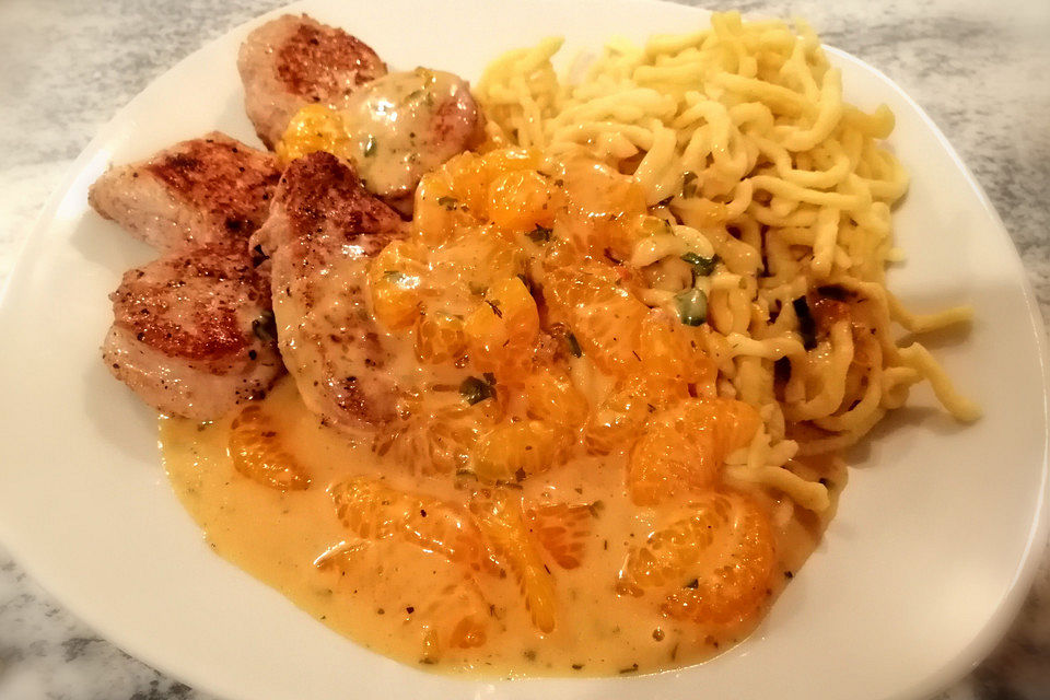 Orangensauce zu Filet (oder Geflügel)