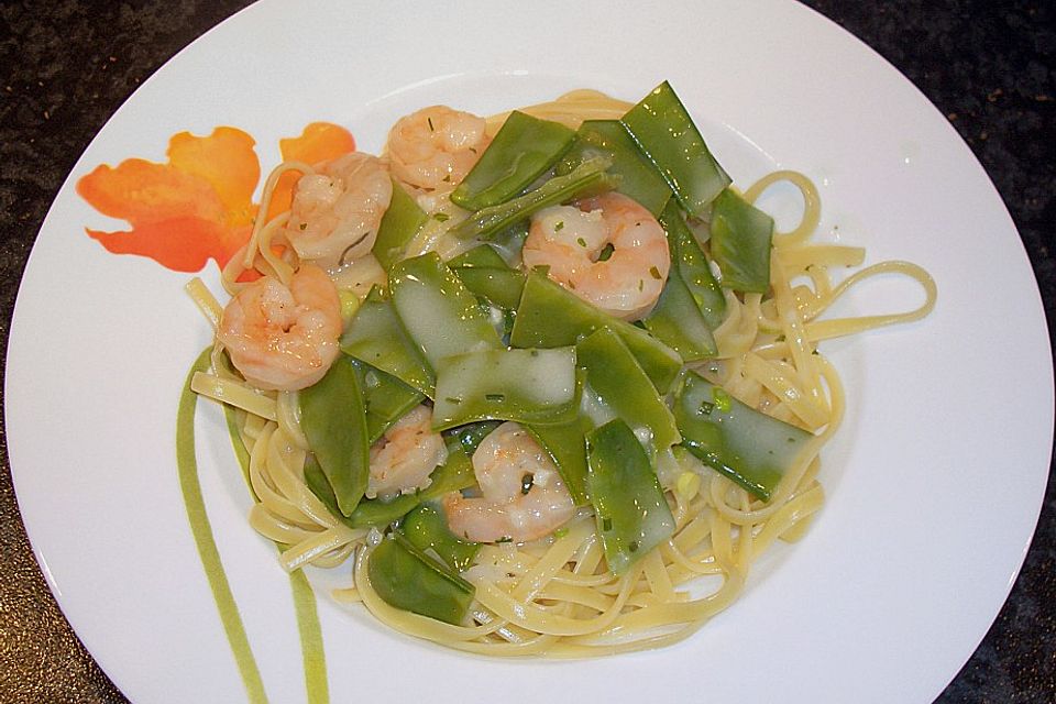 Linguine mit Garnelen