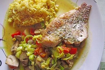 Fisch Im Gemusebett Auf Reis Von Teetrinker Chefkoch 