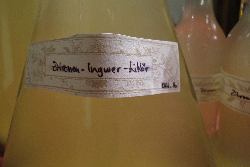 Zitronen - Ingwer - Likör