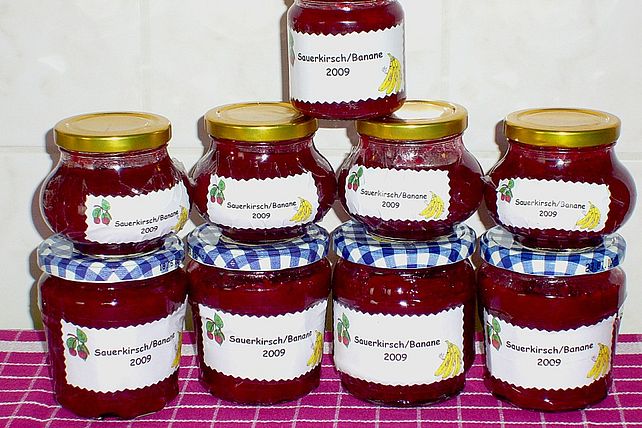 Sauerkirsch - Bananen - Konfitüre von Kräuterjule| Chefkoch