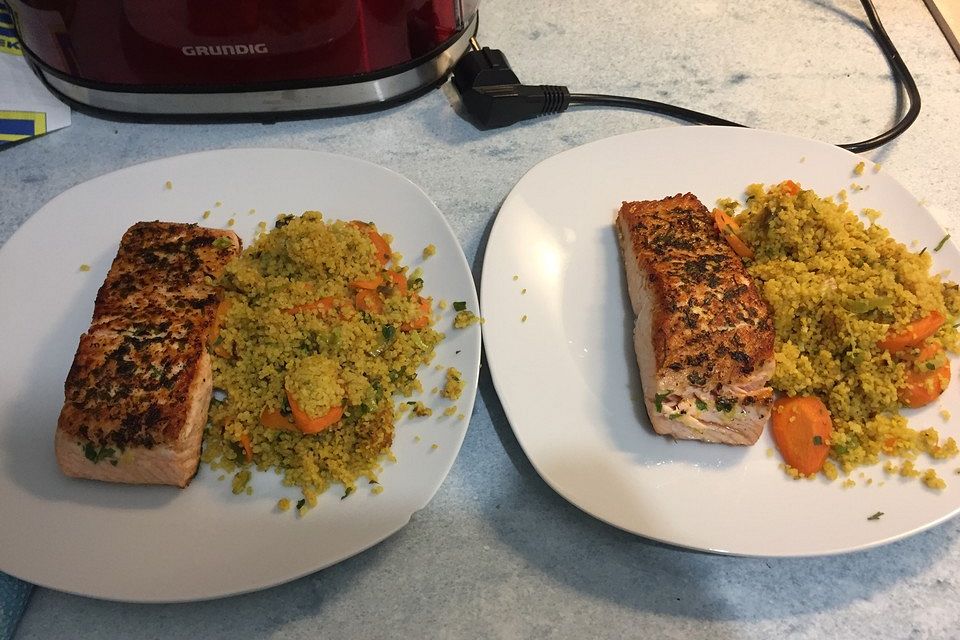 Lachs-Couscous-Päckchen