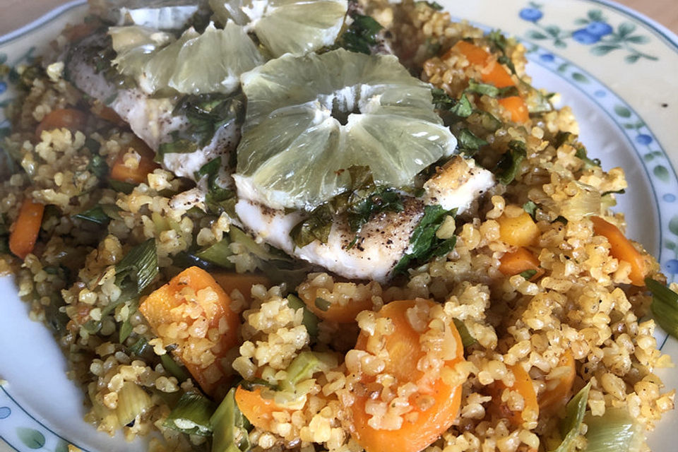 Lachs-Couscous-Päckchen