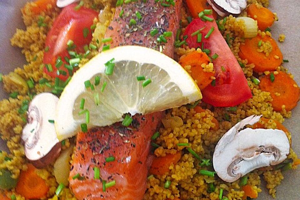 Lachs-Couscous-Päckchen