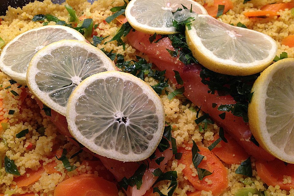 Lachs-Couscous-Päckchen