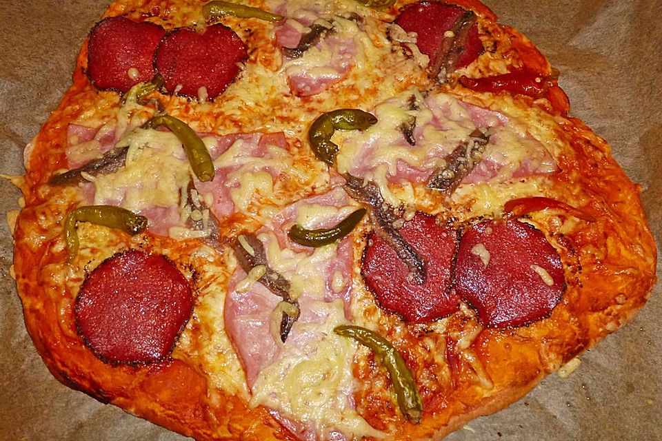 Quark - Öl - Teig für Pizza