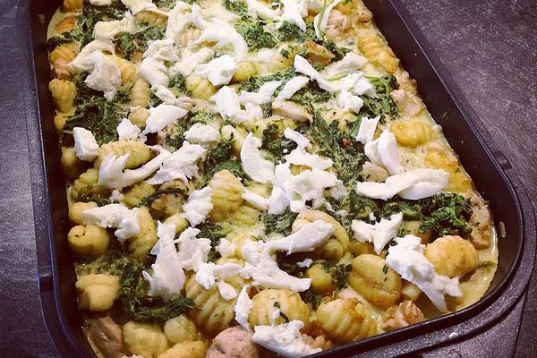 Gnocchi-Spinat-Auflauf mit Hähnchen und Curry - Kochen Gut | kochengut.de Gnocchi-Spinat-Auflauf mit Hähnchen und Curry - Kochen Gut | kochengut.de