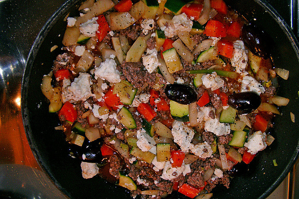 Hackfleischpfanne mit Fenchel und Zucchini