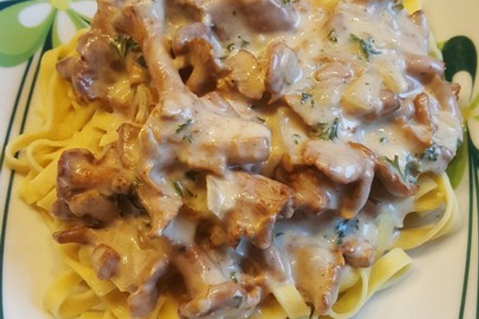 Kräuterseitlinge mit Pasta