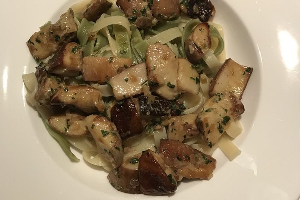 Kräuterseitlinge mit Pasta