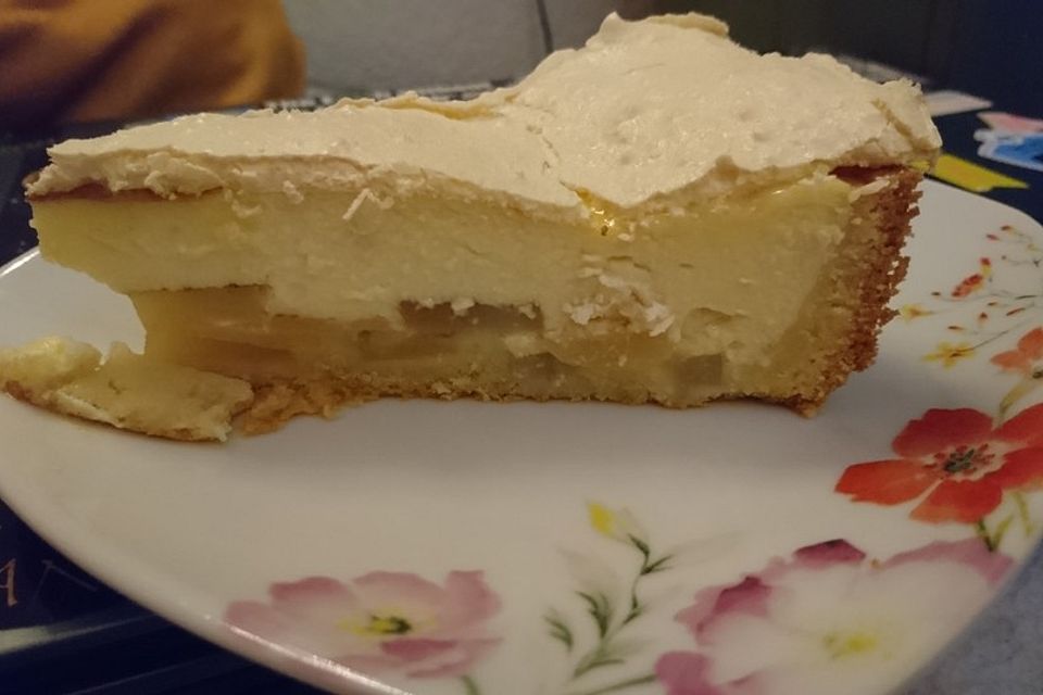 Birnenkuchen mit Baiser