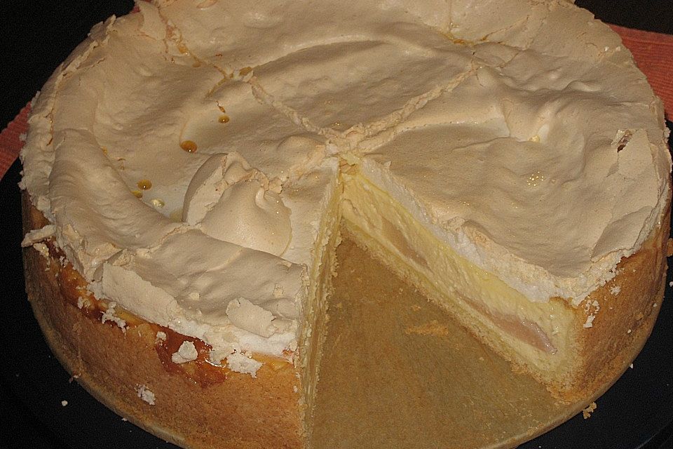 Birnenkuchen mit Baiser