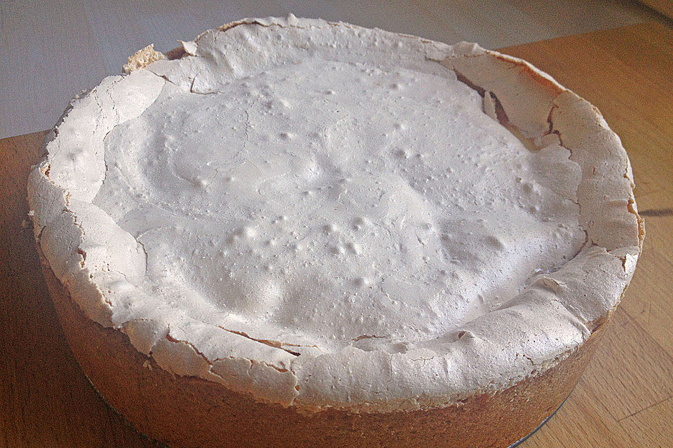 Birnenkuchen mit Baiser