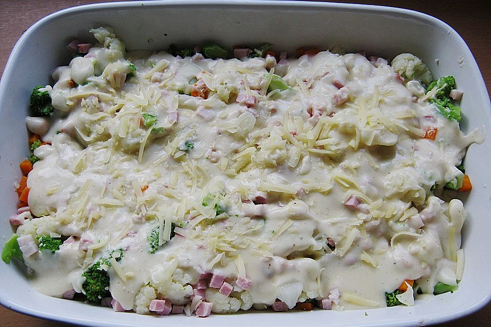 Brokkoli Blumenkohl Gratin