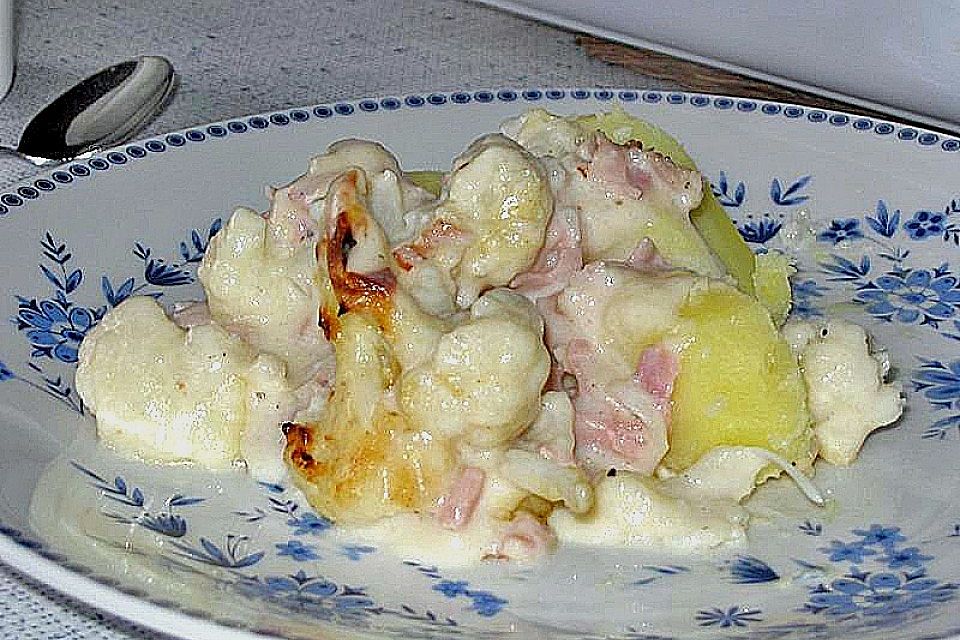 Brokkoli Blumenkohl Gratin