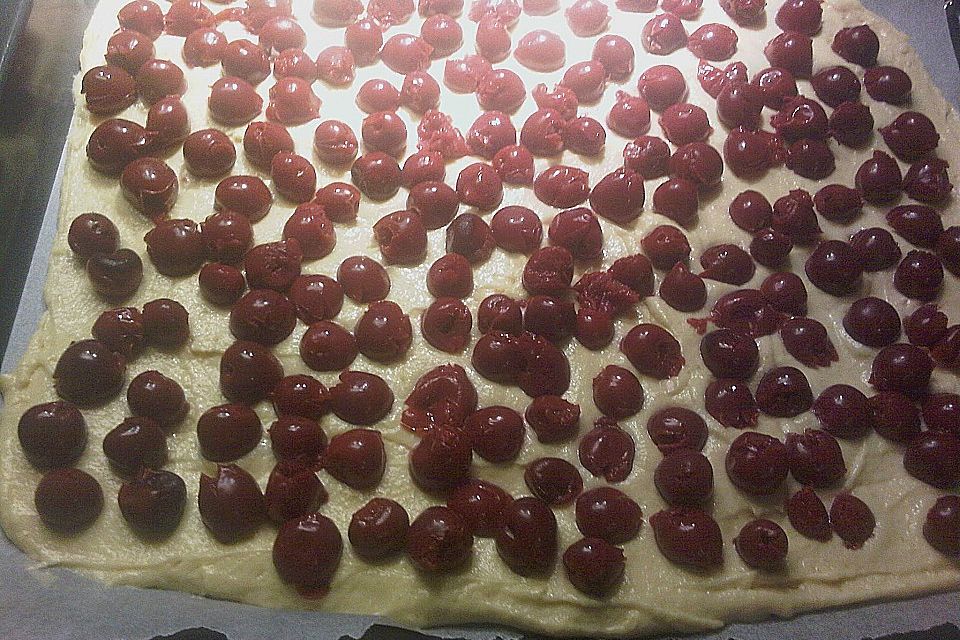 Schneller Beeren - Blechkuchen mit Quark