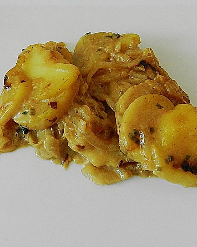 Hefekartoffeln mit Zwiebeln