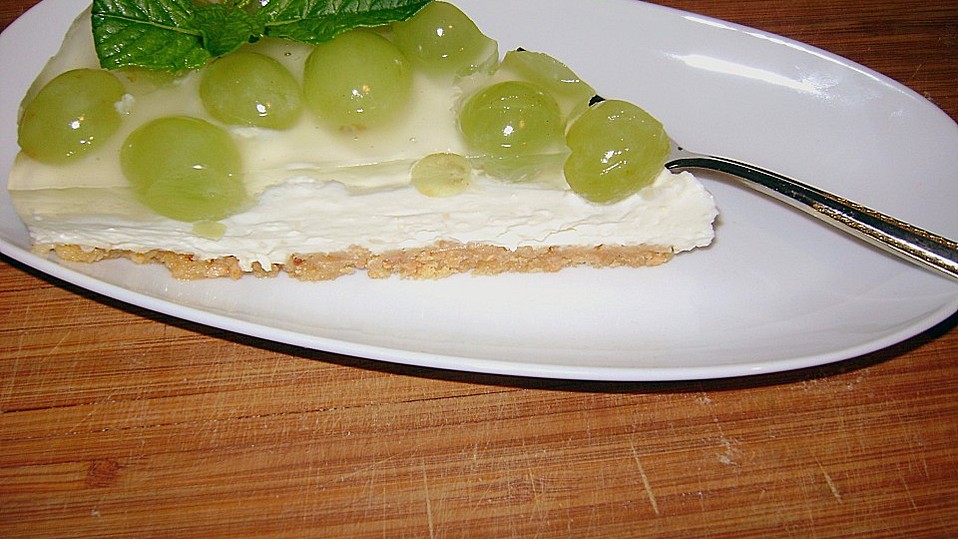 Frischkäsetorte mit Bröselboden und Blaubeeren von chefkoch