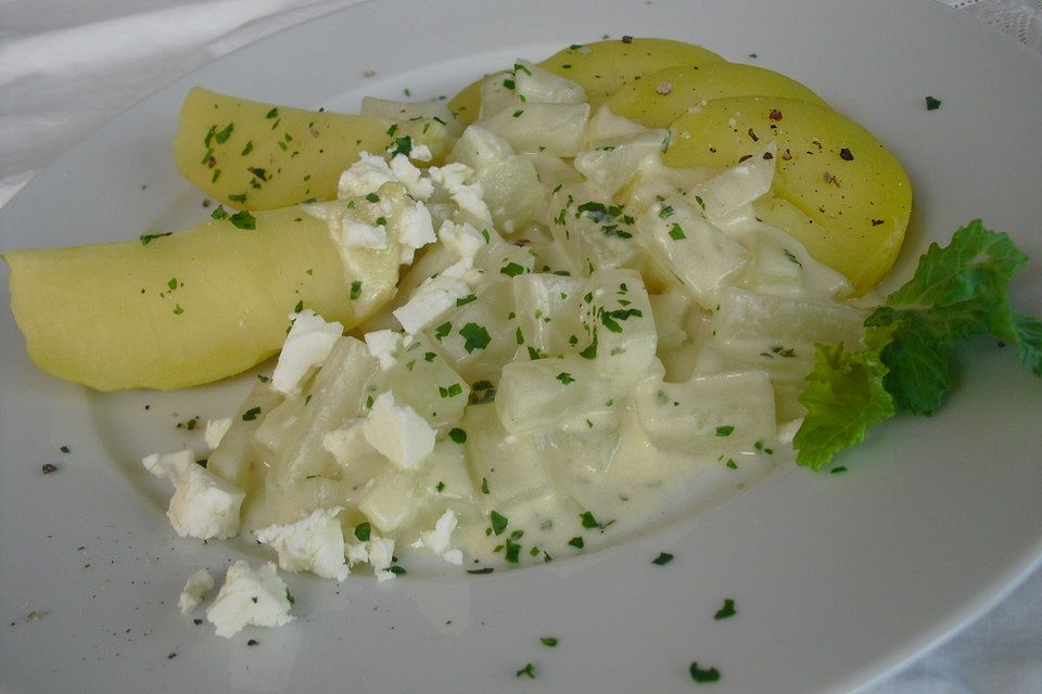 Kohlrabi in Fetasoße