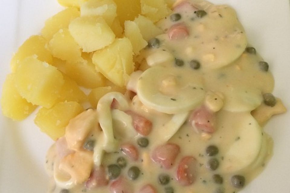 Eierragout mit Kräutersauce