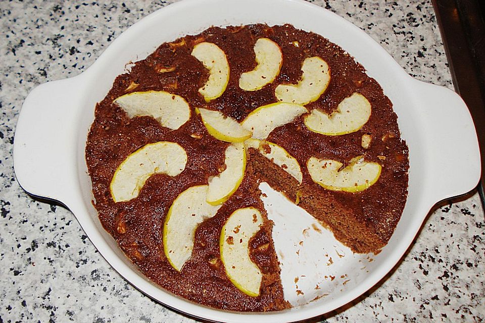 Schokokuchen mit Äpfeln