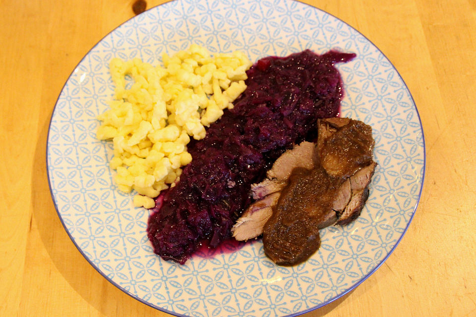 Rehkeule mit Rotweinsauce Rehkeule mit Rotweinsauce