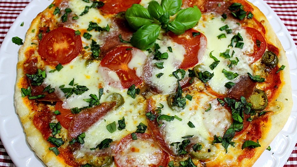 Tomaten Mozzarella Pizza Von Cachupina Chefkoch