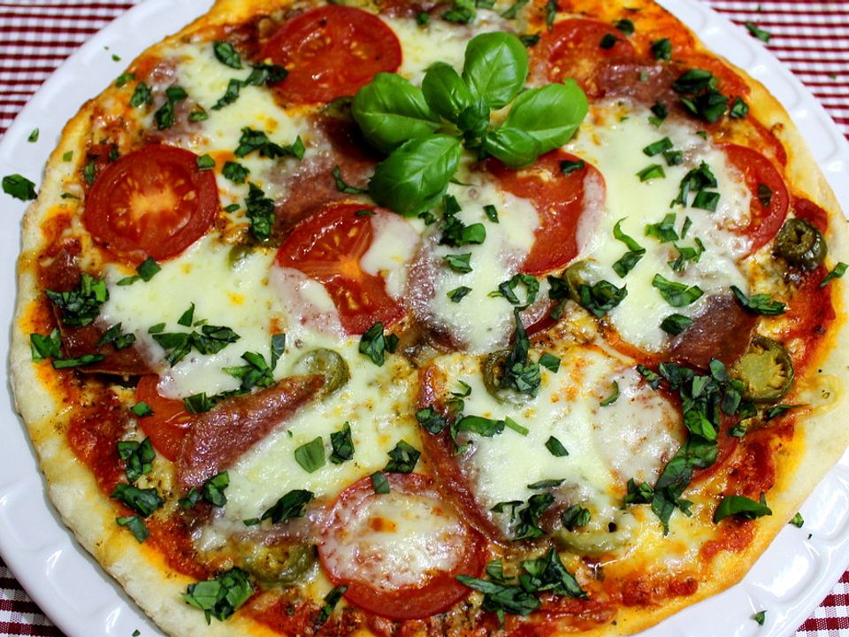 Tomaten Mozzarella Pizza von Cachupina | Chefkoch