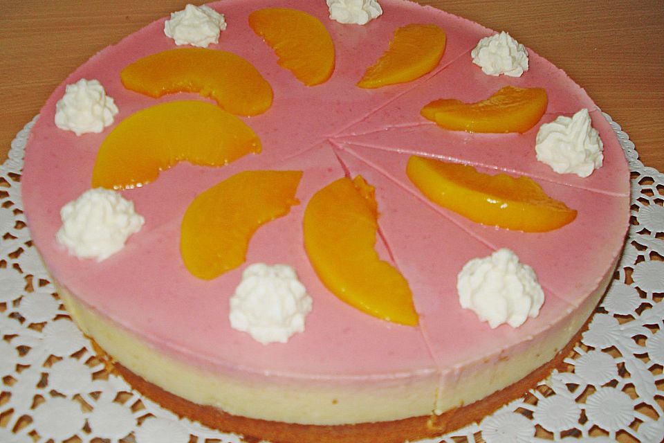 Pfirsich - Melba - Torte