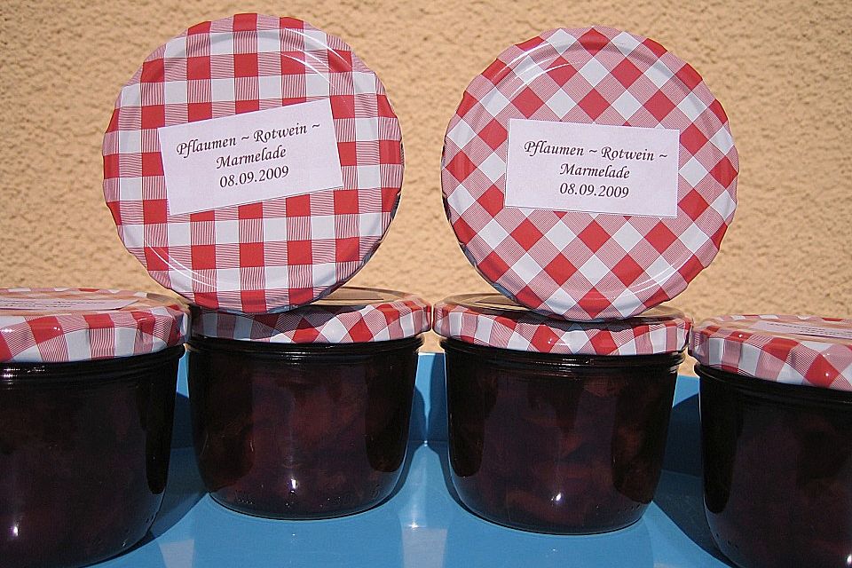 Pflaumen - Rotwein - Marmelade Pflaumen - Rotwein - Marmelade