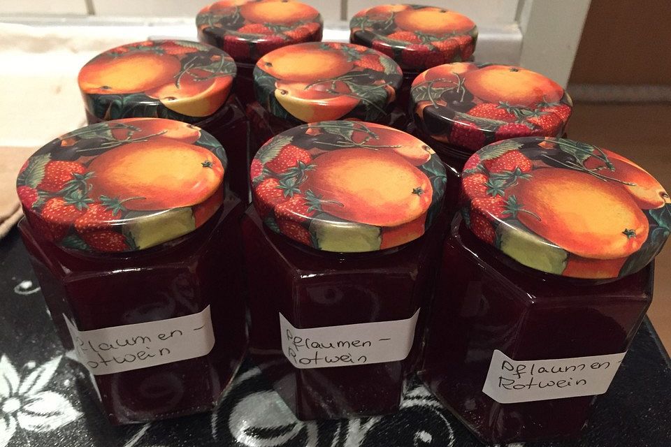 Pflaumen - Rotwein - Marmelade Pflaumen - Rotwein - Marmelade