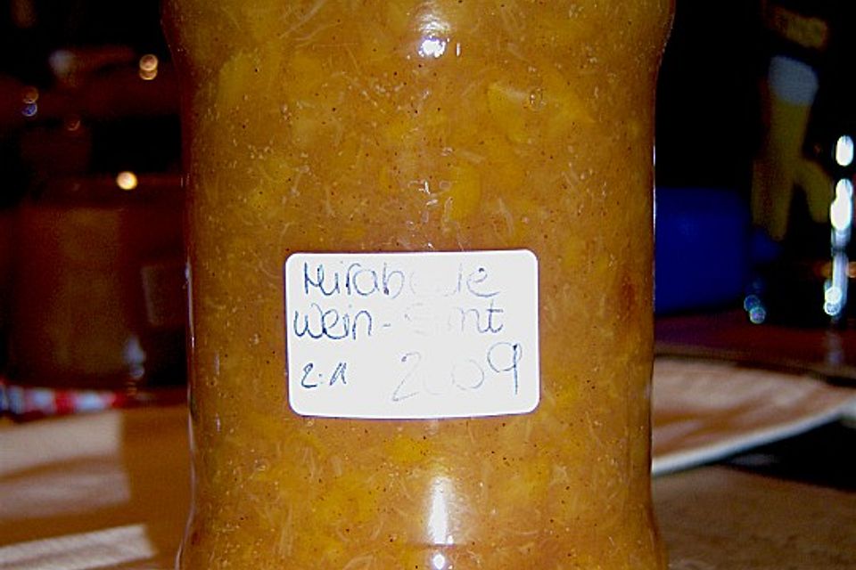 Weißwein - Mirabellen - Marmelade mit Zimt