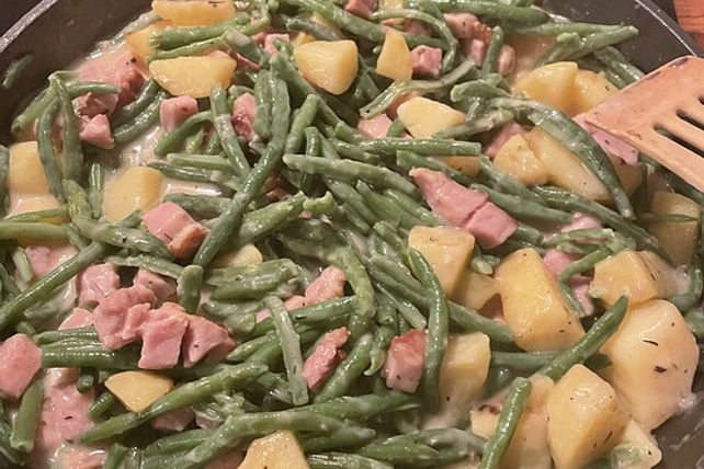 Bohnen-Kasseler-Pfanne von 1er-weber| Chefkoch